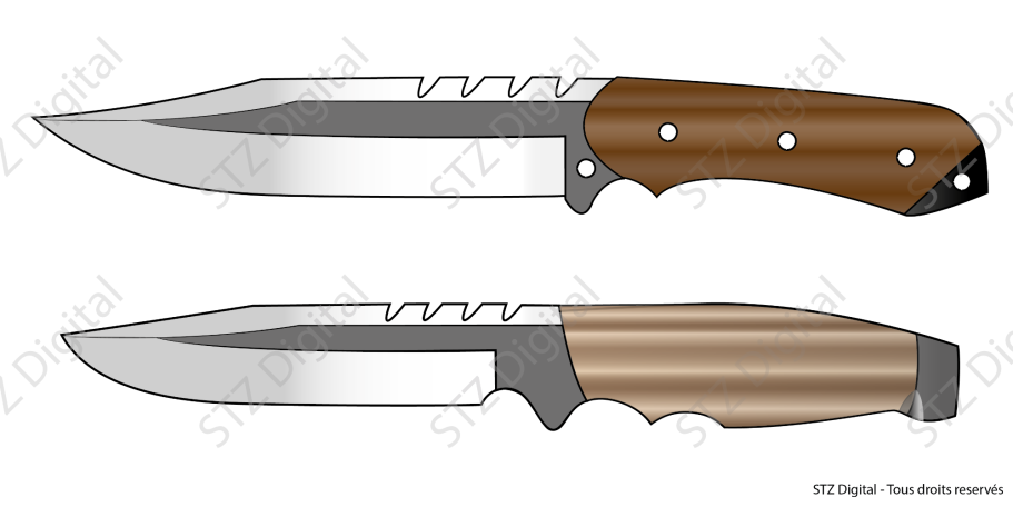 Couteaux - dessin vectoriel