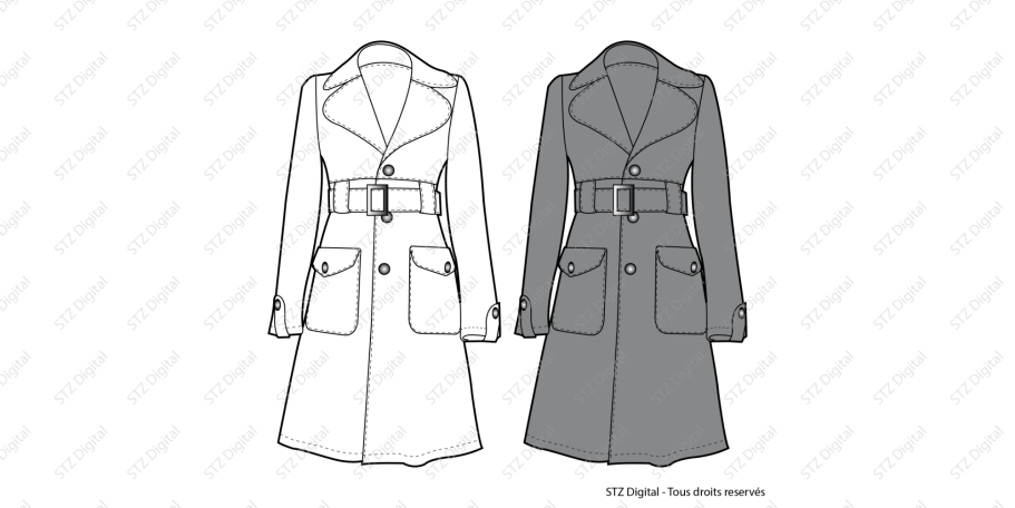 Manteau dessin vectoriel d'un manteau